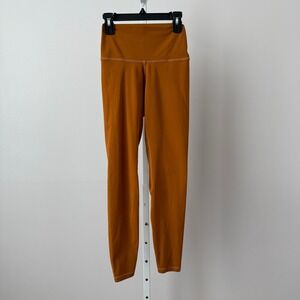 Yunoga sz XS High Waisted Yoga Leggings Burnt Orange Activewear Pants Athleisure